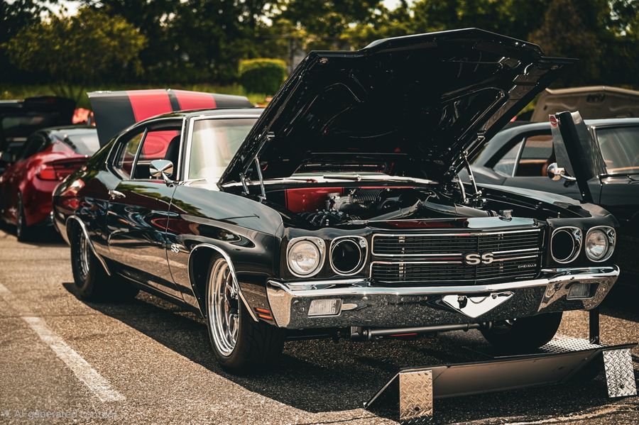 Chevelle SS front three-quarter view at a car show